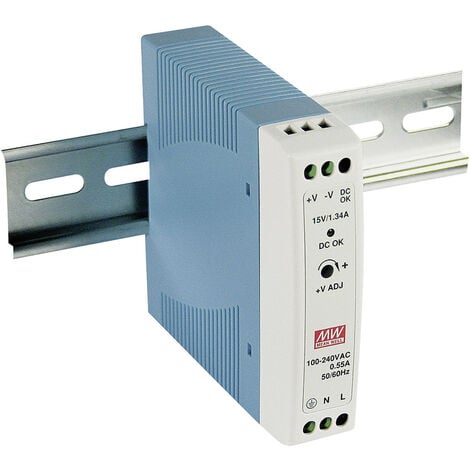 Mean Well MDR-20-15 Hutschienen-Netzteil (DIN-Rail) 15 V/DC 1.34 A 20 W Anzahl Ausgänge:1 x Inhalt