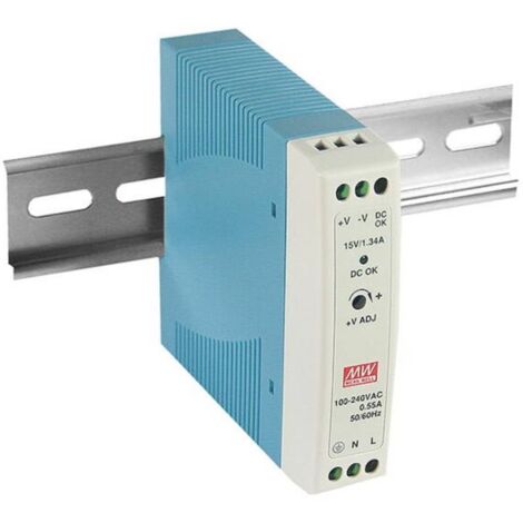 Mean Well MDR-20-5 Alimentatore per guida DIN 5 V/DC 3 A 15 W Num. uscite:1 x Contenuto 1 pz.
