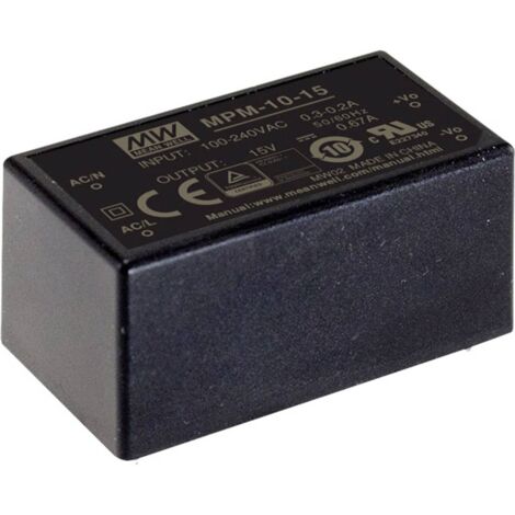Mean Well MPM-10-5 Alimentatore da circuito stampato AC / DC 5 V/DC 2 A