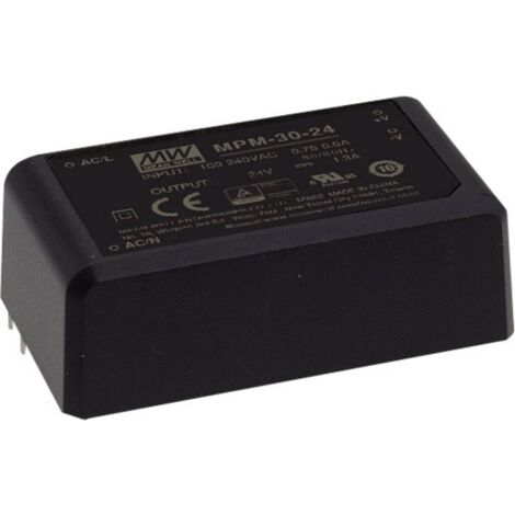 Mean Well MPM-30-12ST Alimentation CA/CC pour circuits imprimés 12 V/DC 2.5 A