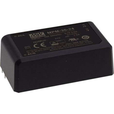 Mean Well MPM-30-24 Alimentatore da circuito stampato AC / DC 24 V/DC 1.3 A