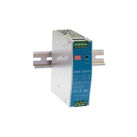 MEAN WELL NDR-120-24 ALIMENTATION RAIL DIN 24 V/DC 5 A 120 W NBR. DE SORTIES:1 X CONTENU 1 PC(S)