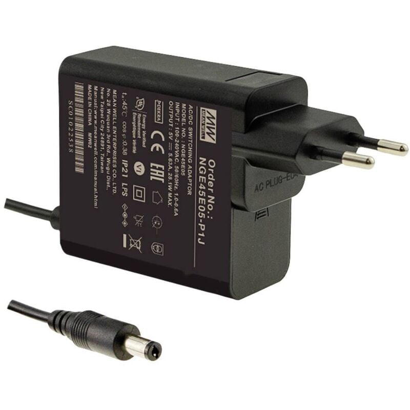 Mean Well NGE45E12-P1J Bloc d'alimentation à tension fixe 45 W