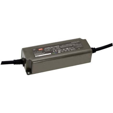 MEAN WELL PWM-60-12KN Driver de LED à tension constante 60 W 5 A 12 V/DC dimmable, montage sur des surfaces inflammables, homologué pour les meubles Y318462
