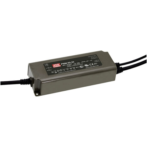 Mean Well PWM-90-12 LED-Trafo  Konstantspannung 90 W 0 - 7.5 A 12 V/DC dimmbar, PFC-Schaltkreis, Übe