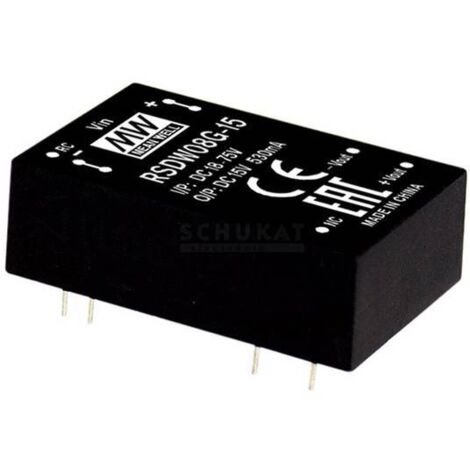 MEAN WELL RDDW08G-12 RDDW08G-12 MODULO CONVERTITORE CC/CC NBR DI USCITE: 2 X 333 MA 8 W 1 PC(I)