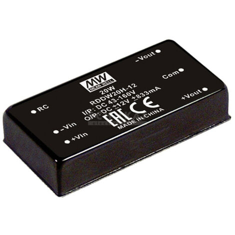 Mean Well RDDW20H-12 DC/DC-Wandler   1.833 A 20 W Anzahl Ausgänge: 2 x Inhalt 1 St.