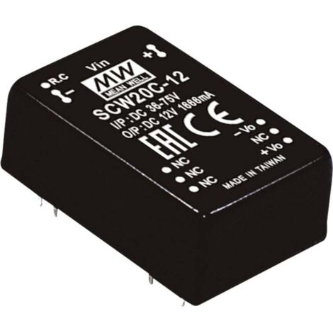 Mean Well SCW20A-12 Module convertisseur CC/CC 1.666 A 20 W Nbr. de sorties: 1 x Contenu 1 pc(s) Q128652