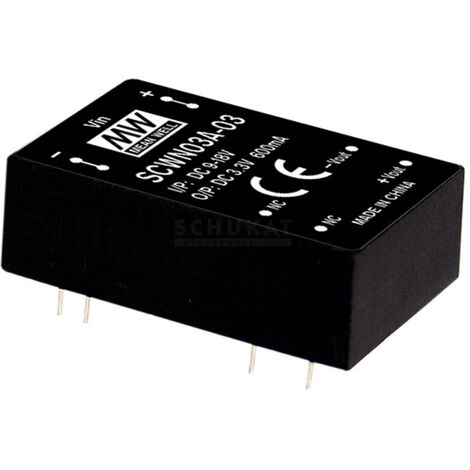 MEAN WELL SCWN03A-05 DC/DC-Wandlermodul   600 mA 3 W Anzahl Ausgänge: 1 x Inhalt 1 St.