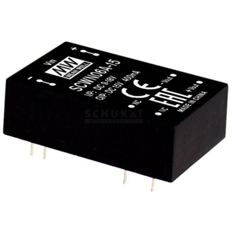 MEAN WELL SCWN06A-15 Modulo convertitore DC / DC 400 mA 6 W Num. uscite: 1 x Contenuto 1 pz.