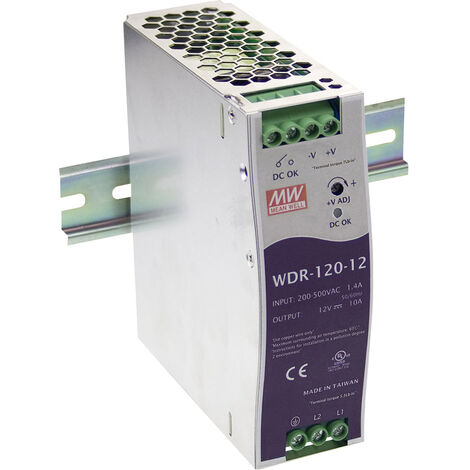 Mean Well WDR-120-24 Hutschienen-Netzteil (DIN-Rail) 24 V/DC 5 A 120 W Anzahl Ausgänge:1 x Inhalt