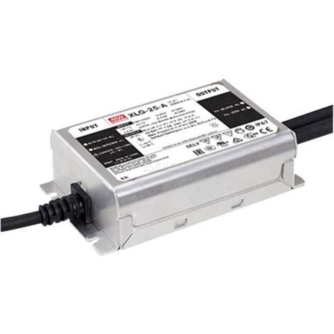 Mean Well XLG-25-AB Driver per LED Potenza costante 25 W 250 mA - 1.05 A 22 - 54 V/DC Circuito PFC, regolabile, dimmera