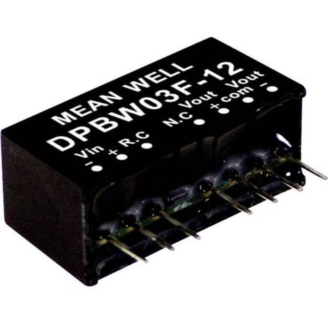 MEANWELL DPBW03F-12 DC/DC-WANDLERMODUL 125MA 3W ANZAHL AUSGÄNGE: 2 X