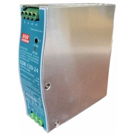 MeanWell SDR-120-24 Alimentatore DIN RAIL 120W 24V 5A Per Automazione  Industriale Input 220V 110V