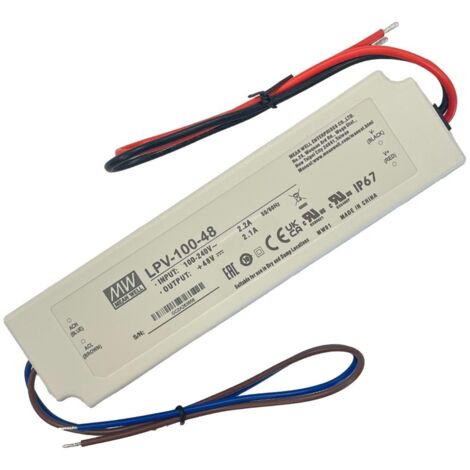 Meanwell LPV-100-48 - Alimentatore a commutazione LED, 100 W, 12 V, 2,5 A