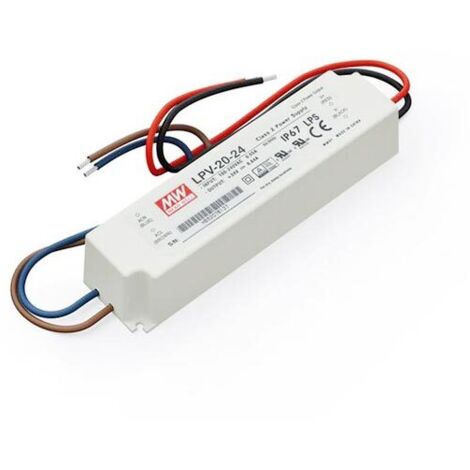 Meanwell LPV-20-24 Alimentatore switching a uscita singola 24V 20W 0,84A impermeabile IP67