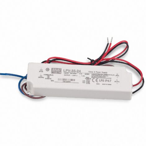 MeanWell, LPV-35-24 - Alimentatore LED da 36 W, 24 V, 1,5 A