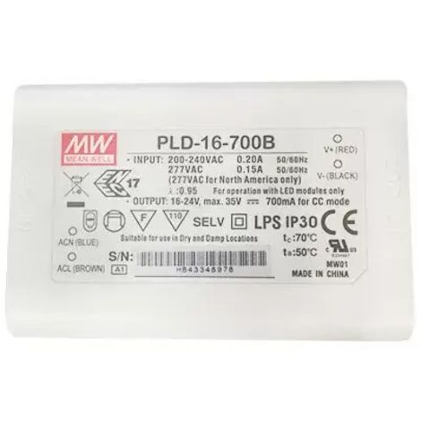 Meanwell PLD-16-700B Driver LED 700mA 24V 17W IP30
