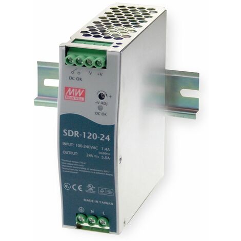 MEANWELL Schaltnetzteil SDR-120-12, 12 V-/10 A