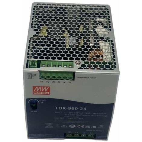 MeanWell TDR-240-24 Alimentatore DIN RAIL 240W 24V 10A Input 380V