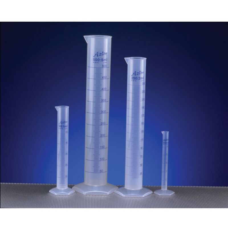 Azlon Measuring Cylinder, Pp, C Lass-b 500ML Graduated