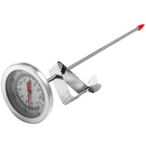 Meat Thermometer, Frying Oil Thermometer with Pot Clip Cooking Candy Candle Making Dial Mechanical Thermometer