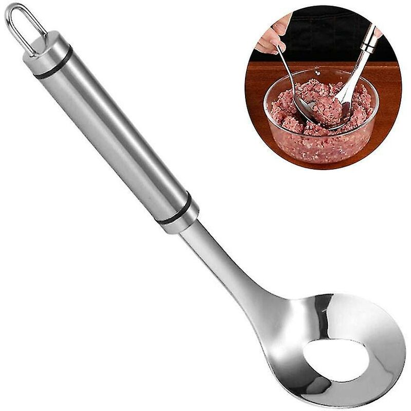 Meatball Spoon Maker, DIY Long Handle Nonstick Stainless Steel Spoon for Kitchen