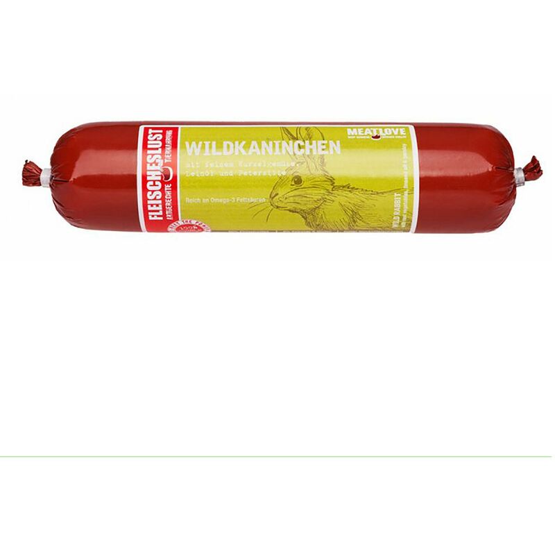 

Salchicha Perro Conejo Salvaje 800 g - Meatlove