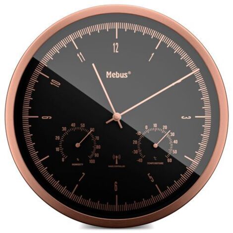 Mebus 19778 Funkwanduhr mit Thermo-Hygrometer