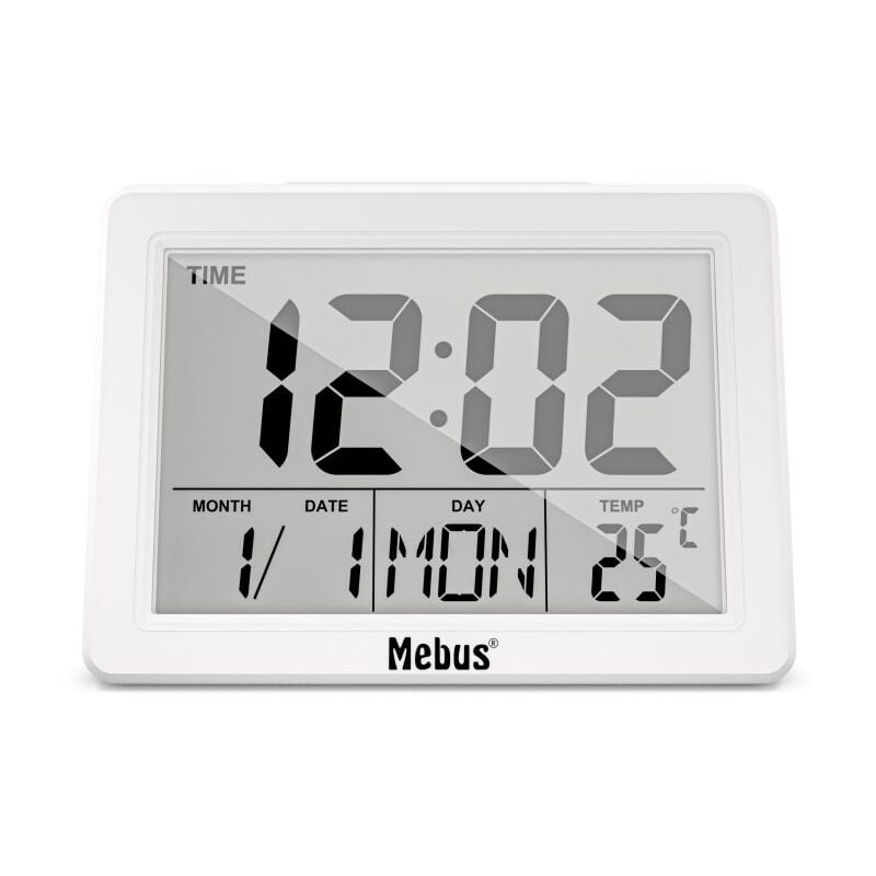 25738 réveil Réveil analogique White - Mebus