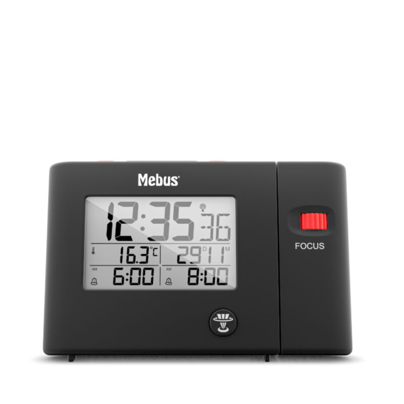 Mebus 25795 Réveil numérique noir