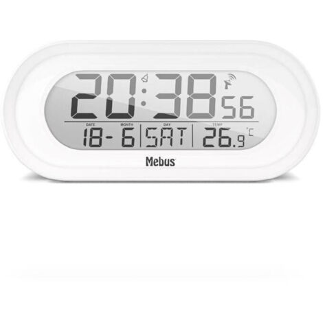 Mebus 25808 despertador Reloj despertador digital Blanco