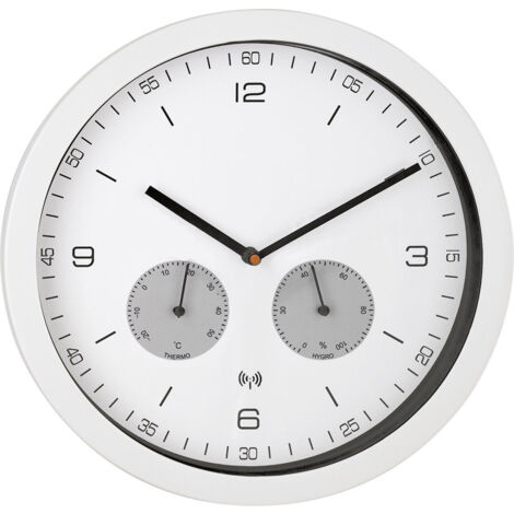 Mebus 52826 weiß Funk-Wanduhr