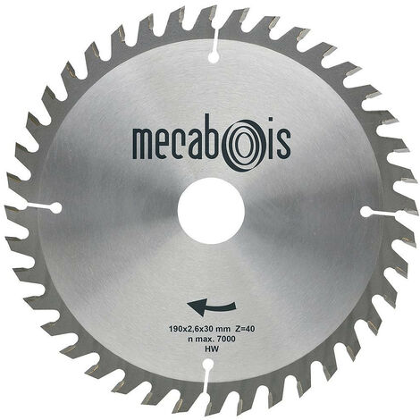 Mecabois - Lame de scie circulaire au carbure de finition -Ø(mm)170 / Alésage : 16 / Epaisseur : 2.6 / Nombre de dents : 40