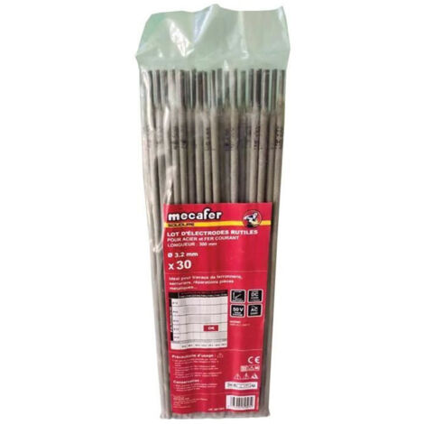 Mecafer 30 Électrodes rutiles ACIER Ø 3,25 mm longueur 300 mm
