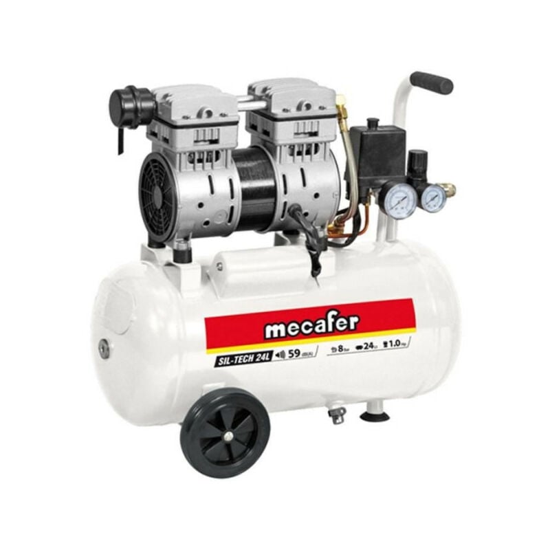 Compresseur silencieux 24L 1HP - Mecafer