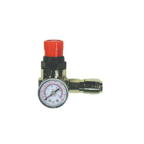 Mecafer – Mini détendeur gaz 1/4'' F avec manomètre et robinet – Contrôle de pression précis pour équipements – Conditionnement sous blister