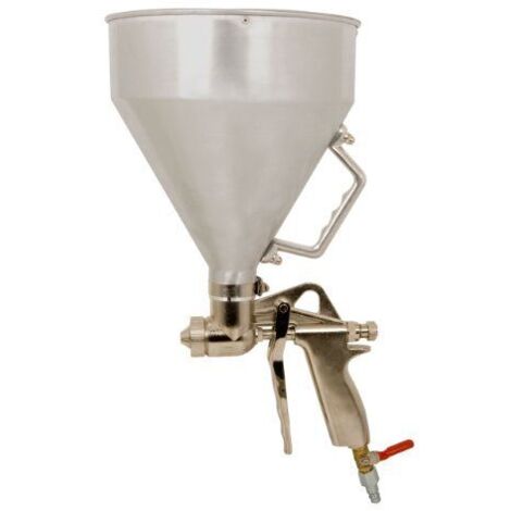 Mecafer – Pistolet à peinture pour crépis intérieurs – Trémie 4,5 L – Débit 0,25 L/min – Compatible avec enduits à base de chaux – 120133