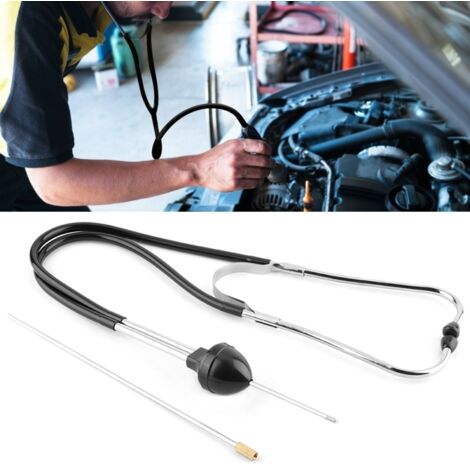 Mécanicien automobile, stéthoscope cylindrique, outil de diagnostic moteur, outil auditif