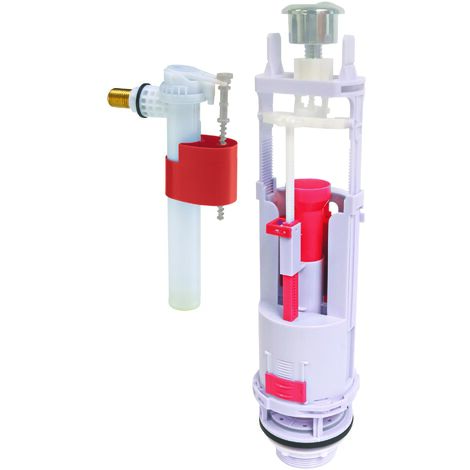 Mécanisme à double poussoir à étrier avec robinet latéral NF