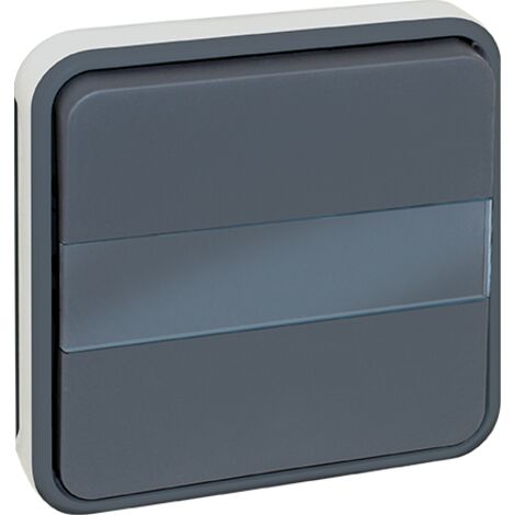 Mécanisme composable de poussoir lumineux avec porte-étiquette - étanche IP55 - OXXO Gris - Eur'Ohm