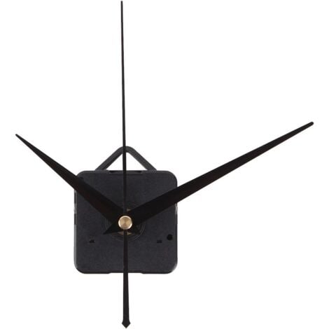 Mécanisme d' horloge à quartz 3 aiguille super silencieux Mécanisme, remplacement de mécanisme horloge murale pour réparation de décoration d'intérieur/hôtel/restaurant,Noir