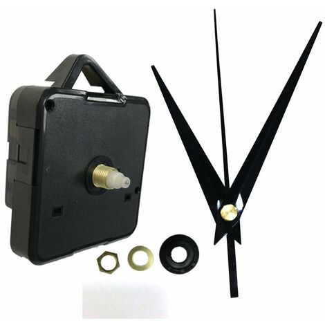 Mécanisme d' Horloge à Quartz 3 Aiguille Super Silencieux Noir, Mouvement d'horloge murale Accessoires d'aiguille d'horloge