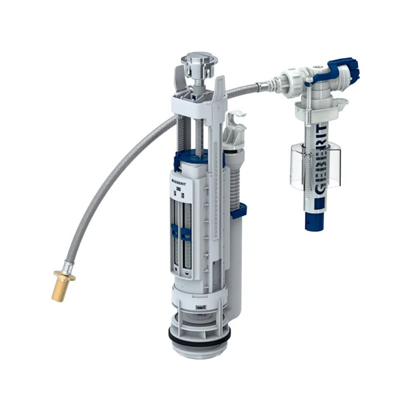 Geberit - Mécanisme de chasse complet types 290 - 380, rinçage double touche, alimentation universelle 283.304.21.2