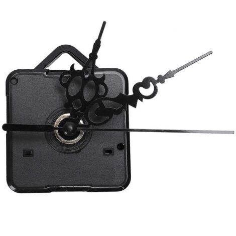 Mécanisme de mouvement d'horloge murale à quartz noir, kit de pièces de réparation à faire soi-même.