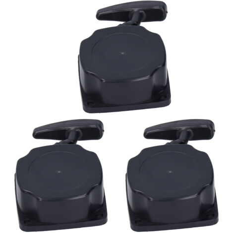 Mécanisme de Poulie de Démarreur 3 Pièces pour Tondeuse et Matériel de Jardin, Câble en Acier 40-5 Noir