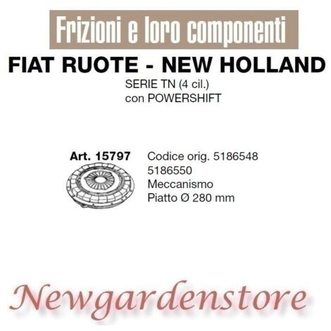 Mécanisme d'embrayage tracteur série TN 4 cylindres powershif FIAT NEW HOLLAND 15797