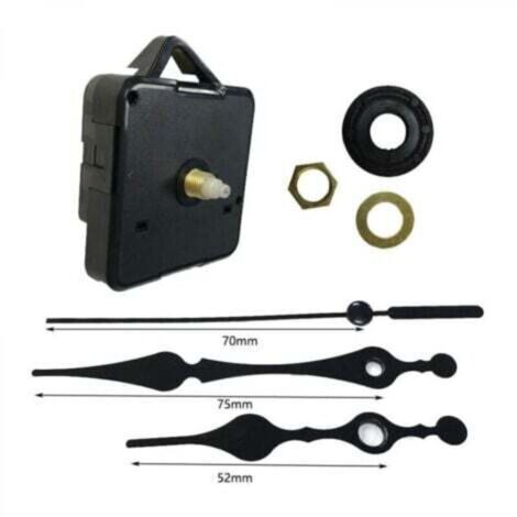 Mécanisme d'horloge murale à quartz – Kit de remplacement complet avec grande aiguille, bricolage facile, pour réparation ou personnalisation