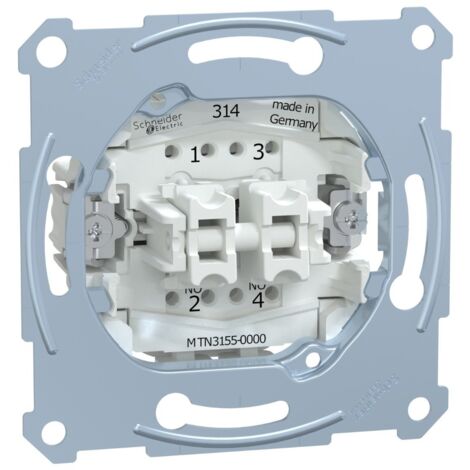 Mécanisme double poussoir D-Life - 10A/250Vca - Connexion rapide - Schneider Electric - MTN3155-0000