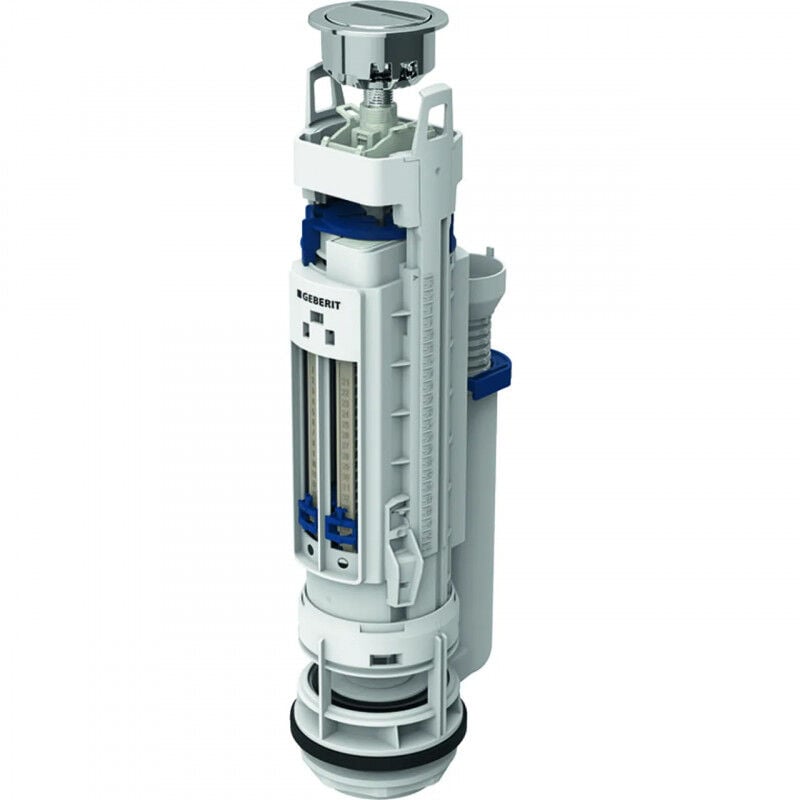 Geberit - Mécanisme de chasse type 290, double touche, chromé brillant pour remplacement allia